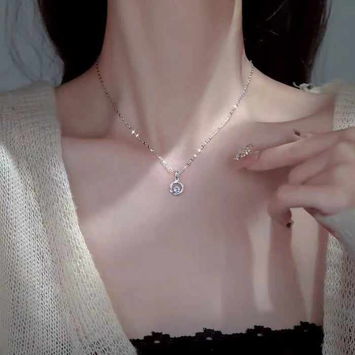 Wholesale Titanium steel necklace pendant, high-end and versatile collarbone chain, light luxury accessory