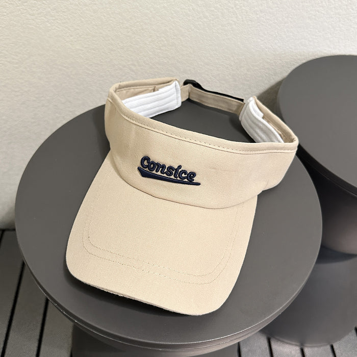 Wholesale Simple letter duck tongue empty top hat for outdoor sports, running, sun shading, no roof, casual sun protection