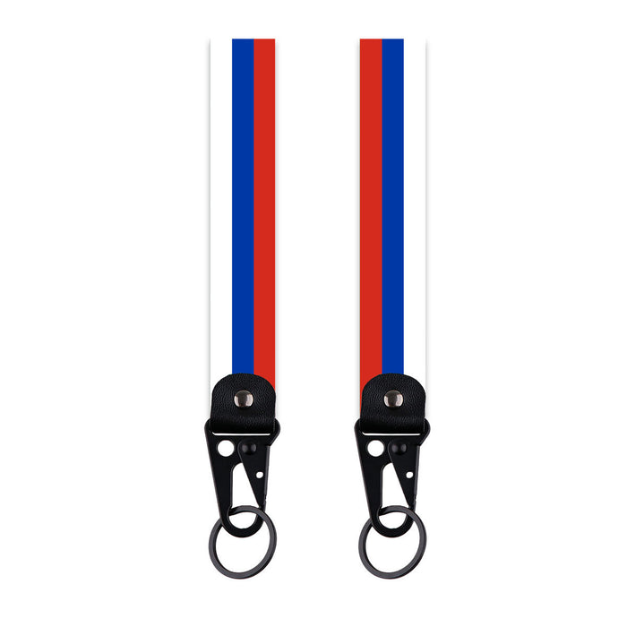 Wholesale  simple world flag  alloy car keychain pendant