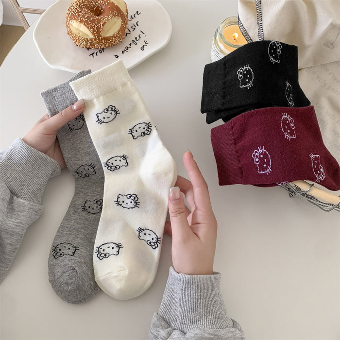 Wholesale Cute girl piles socks, tube socks, student boneless women's socks