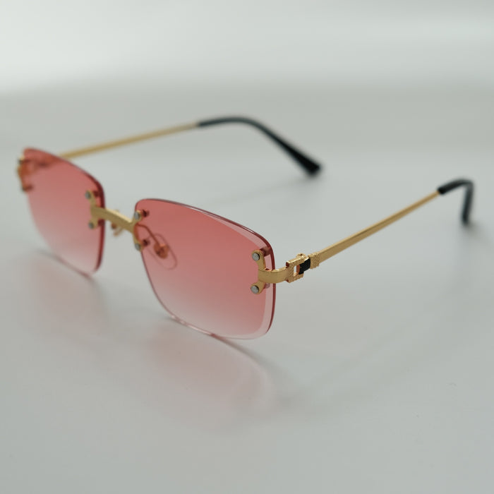 Wholesale  Rimless Trim Spring Foot Sunglasses Women's  Gradient Sunglasses Men's