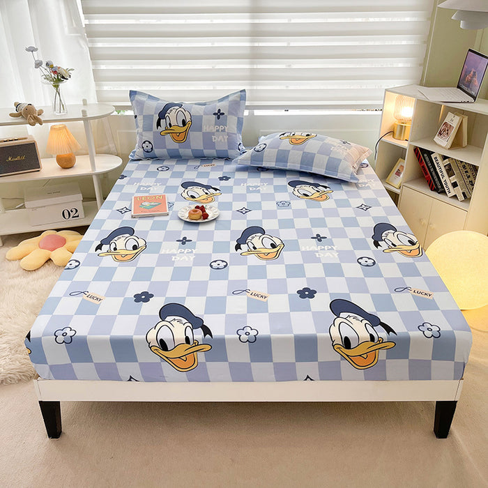 Wholesale A-level Cloud Washed Cotton Cute Cartoon Girl Heart Dormitory Bed Sheets JDC-SEE-AiErMei006