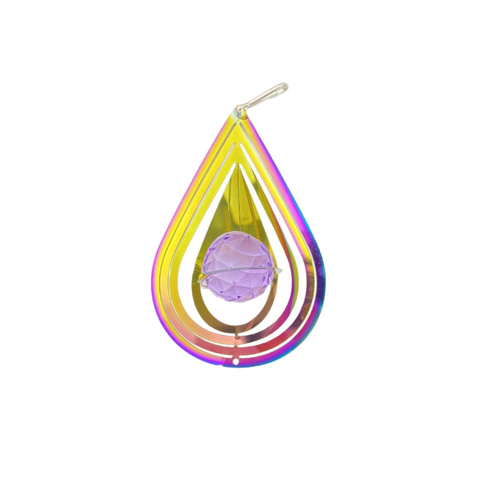 Wholesale 8cm olorful Water Drop Rotating Wind Chime