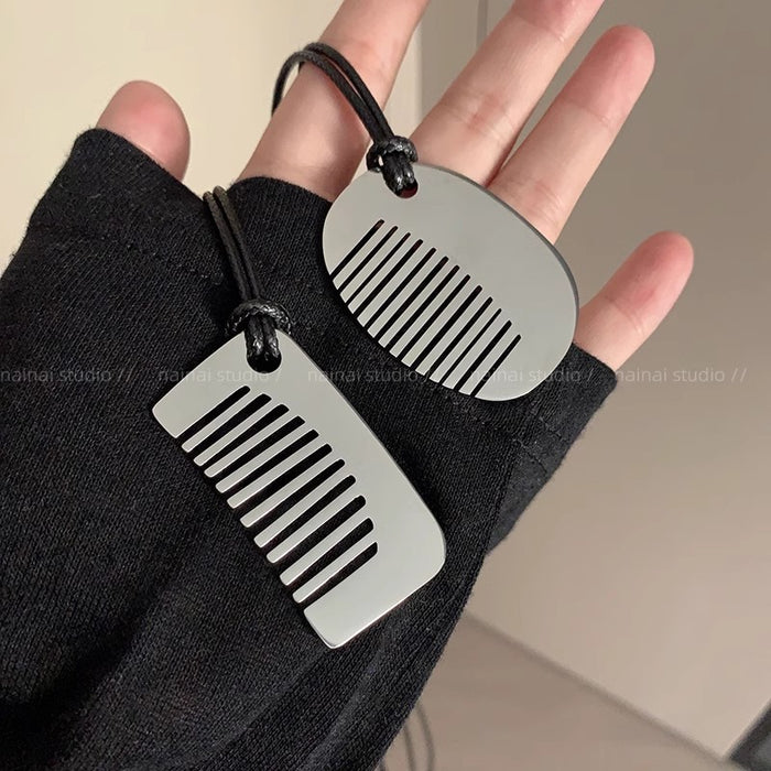 Wholesale silver Comb Pendant Necklace Long Neck Accessories Comb