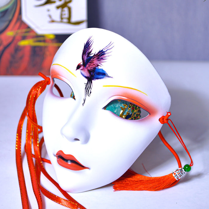Wholesale Animistic Internet Celebrity Adult Party Mask Full Face Chinese Style Hand-painted Decoration Hanfu Accessories Members Exclusive