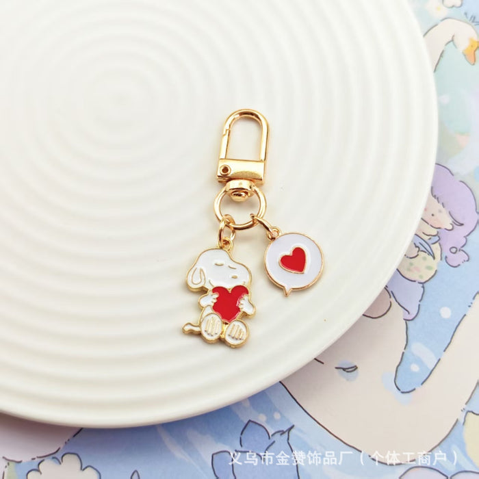 Wholesale Cute couple keychain cartoon pendant love earphone cover pendant small gift