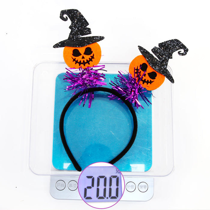 Wholesale Plastic Headband Pumpkin Witch Hat Hair Hoop For Party Celebrations