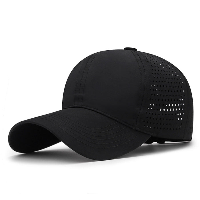 Wholesale Quick-drying Perforated Cap Women's Spring and Summer Sunscreen Soft Top Breathable Sports Travel howing Small Baseball Cap for Men