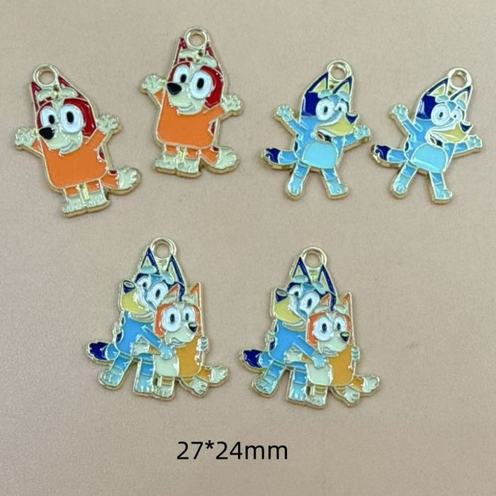 Wholesale 10pcs Cartoon DIY Oil Drip Jewelry Pendant Accessories Keychain Charm Pendant