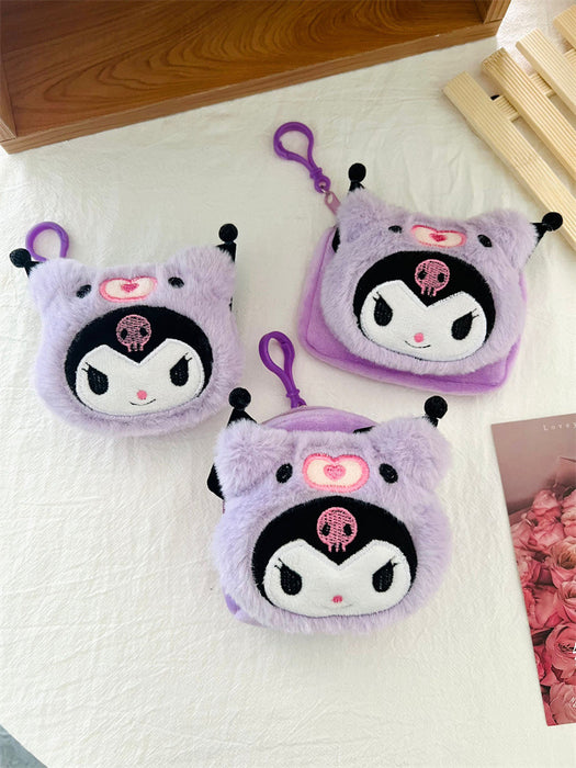 Wholesale Cute purple cartoon plush wallet
