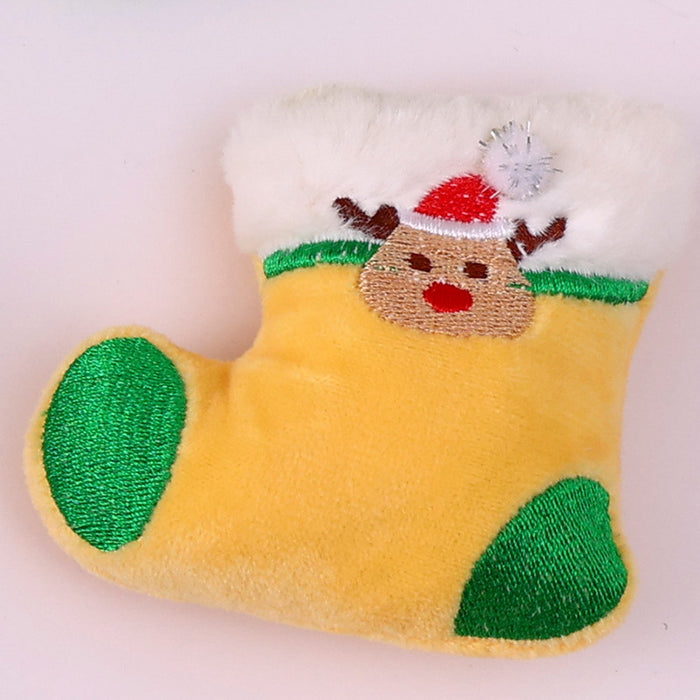 Wholesale Christmas Brooch Cute Plush Christmas Accessories Cartoon Pin Decorations Clothing Accessories