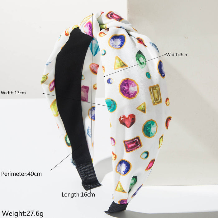 Wholesale Mardi Gras Colorful Print Knotted Headband