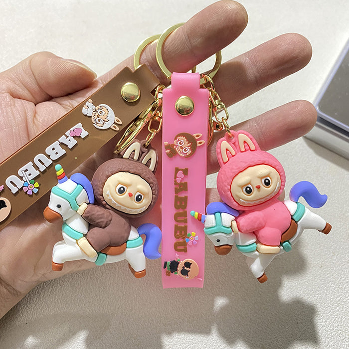 Wholesale Cartoon Sheep Keychain Unicorn Stereo Silicone Doll Gift Car Bag Pendant