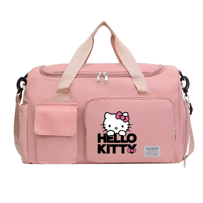 Wholesale  Cartoon Printed Fitness Bag with Shoe Storage Large Capacity Duffel Bag