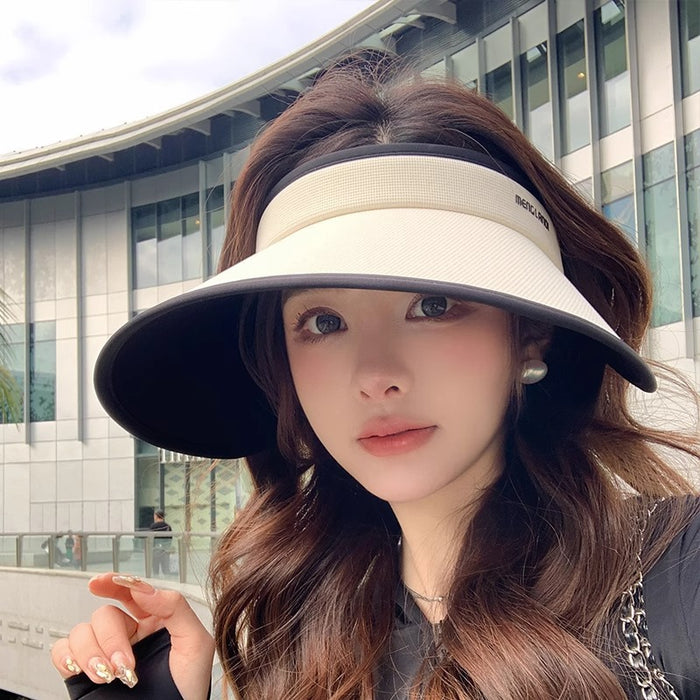 Wholesale Big brim full face sun hat, empty top sun hat, cycling sun hat, beach outdoor tourism