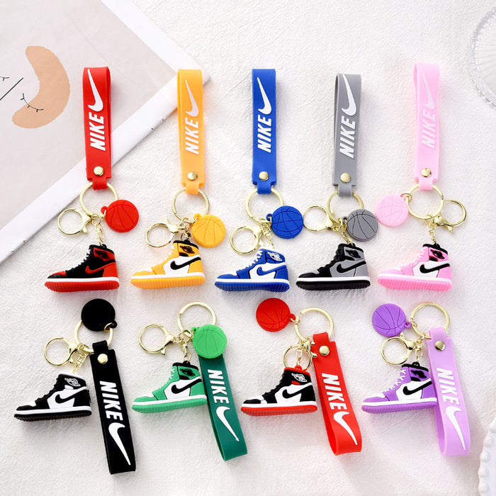 Wholesale New Cartoon Keychain Pendant Box Sneaker Doll Accessories Pendant Keychain