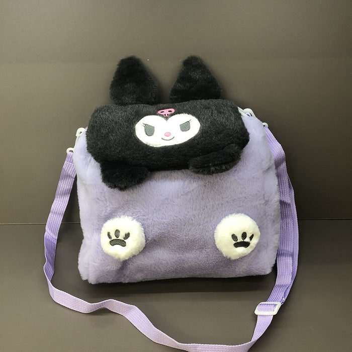 Wholesale Plush Bag Cartoon Flip Single Shoulder Crossbody Double Back Women's Children's Student Schoolbag Grasping Doll