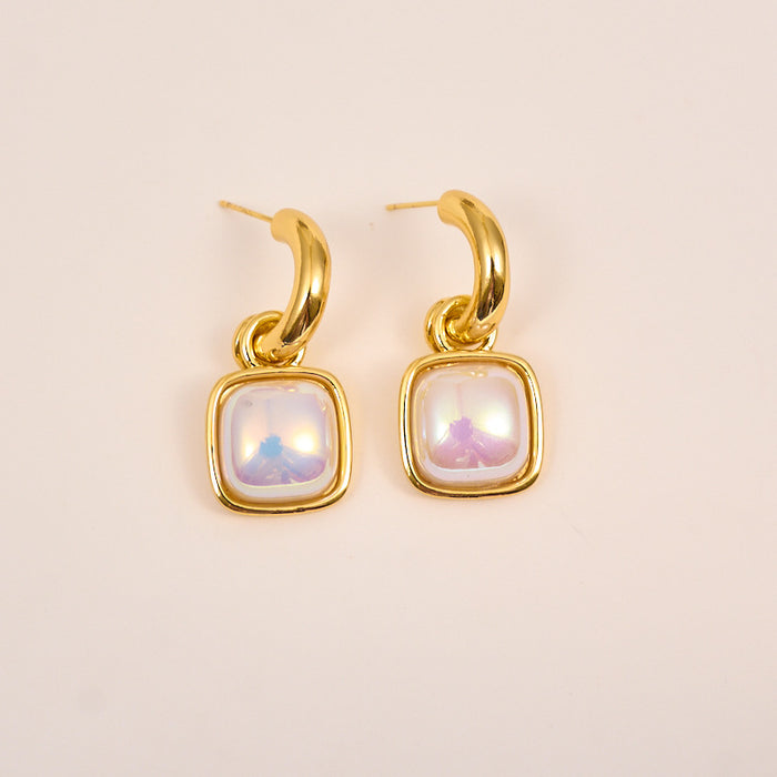 Wholesale Square pearl earrings