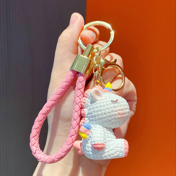 Wholesale Cartoon Resin Unicorn Keychain