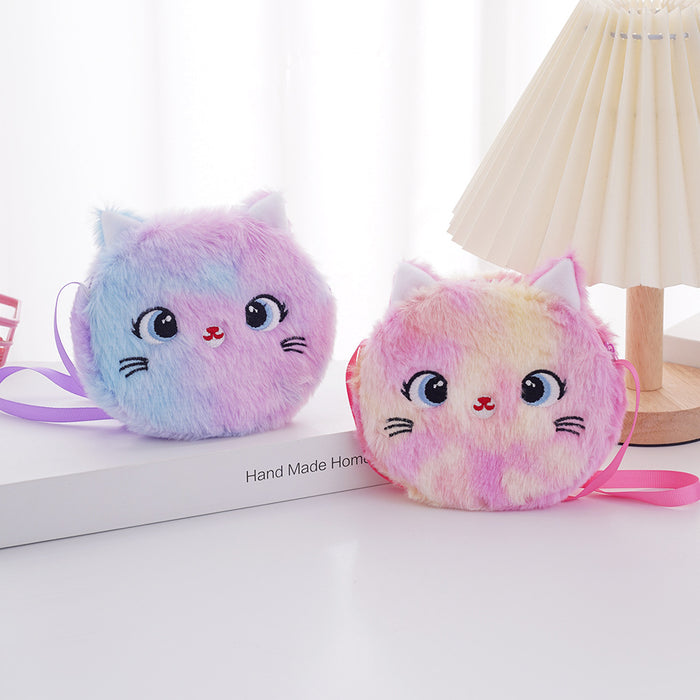 Wholesale Children Plush Crossbody Bag Cat Coin Purse JDC-SD-SM005