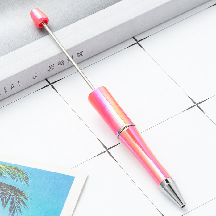 Wholesale Beadable Pens Plastic UV Electroplating Gradient Pen DIY Handmade Beaded Pen JDC-PN-HuaH214