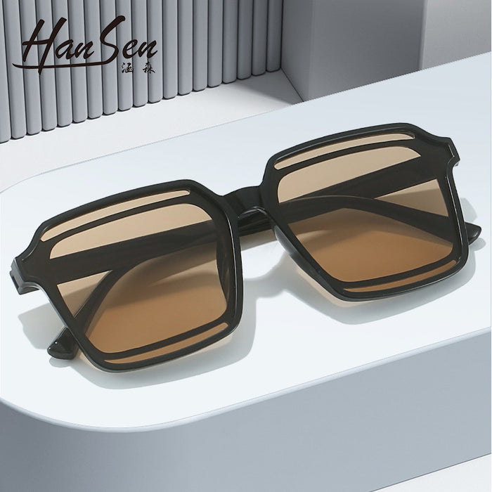 Wholesale Trendy and personalized sunglasses for women's street photography, concave styling, sunscreen sunglasses, same style fashion glasses