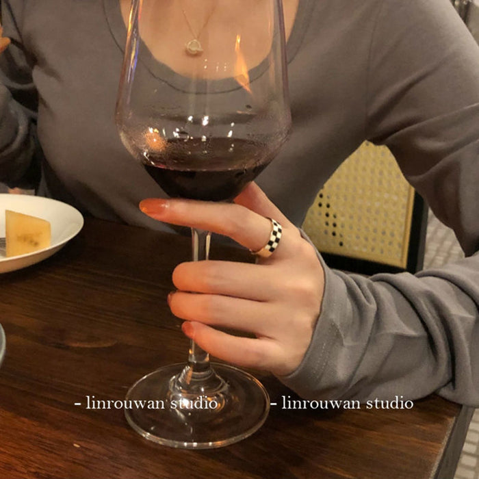 Wholesale Small niche design ring, retro index finger ring, simple metal ring