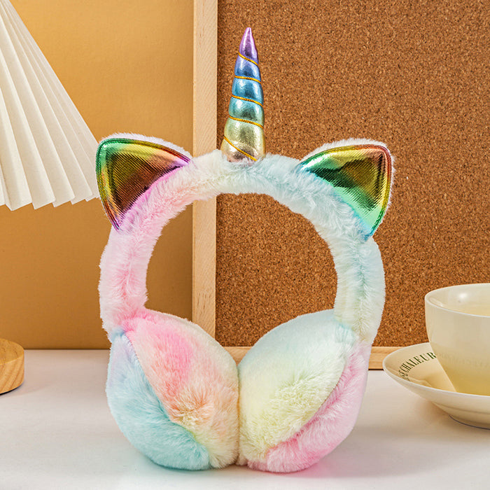 Wholesale unicorn warm winter earmuffs