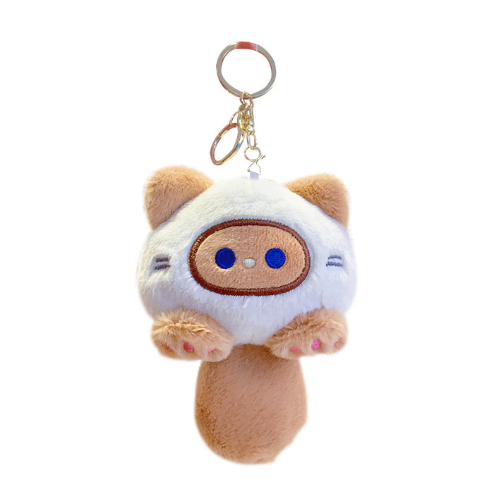 Wholesale Cute plush cat couple doll pendant small doll keychain schoolbag key chain ornaments backpack