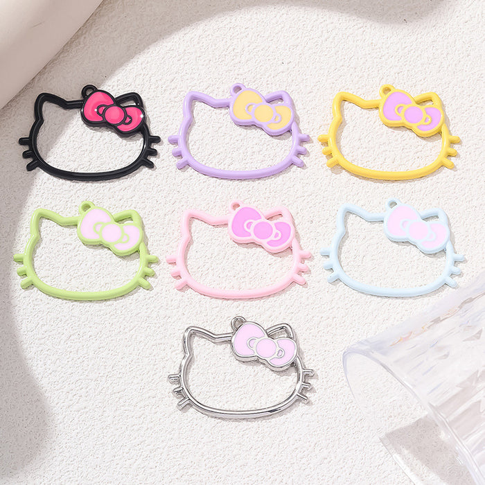 Wholesale hollow kitten alloy key pendant  bag decoration jewelry accessories pendant