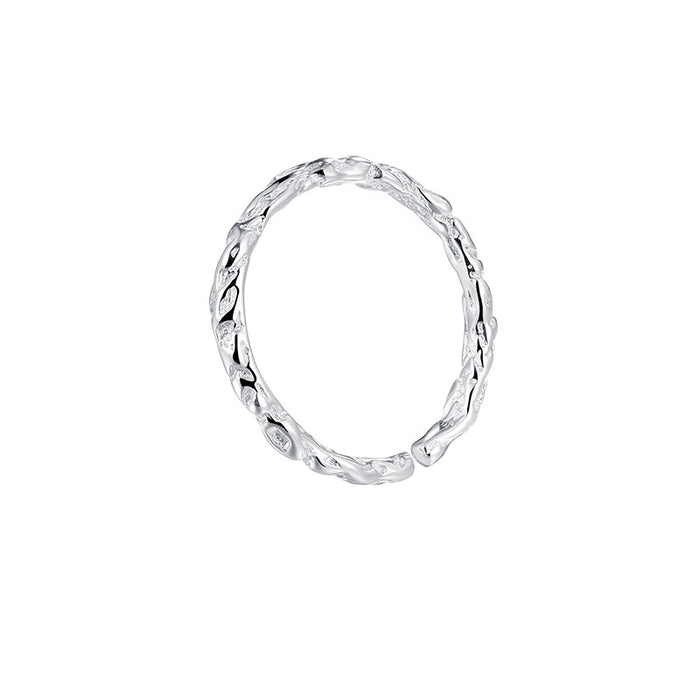 Wholesale Silver plated ring, index finger ring, light luxury fashion tail ring, niche design, vegetarian ring, open mouth ring