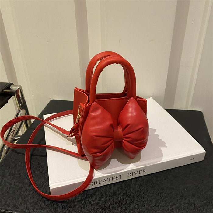 Wholesale Niche bow small bag, new mini hand-held small square bag, retro single shoulder crossbody bag
