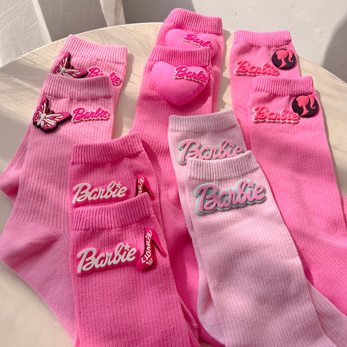 Wholesale Three-dimensional Cotton-filled Love Knitted Polyester Socks JDC-SK-Mangg001