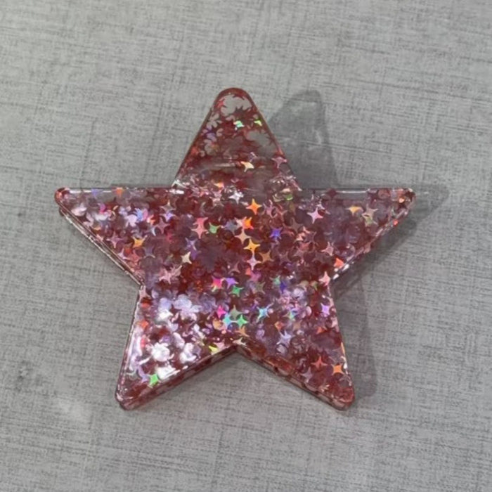 Wholesale Star-Shaped Acrylic Hair Clip Trendy Fashion Accessory Boutique MOQ≥2