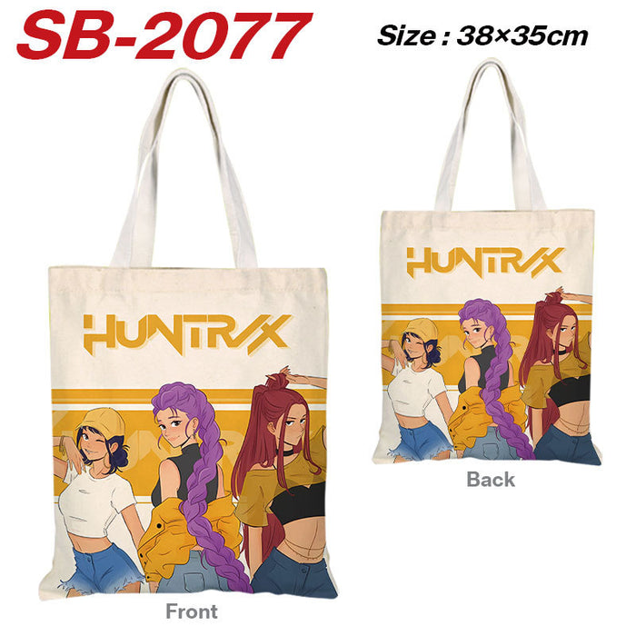 Wholesale Kpop full color printed shopping bag canvas tote bag  shoulder bag