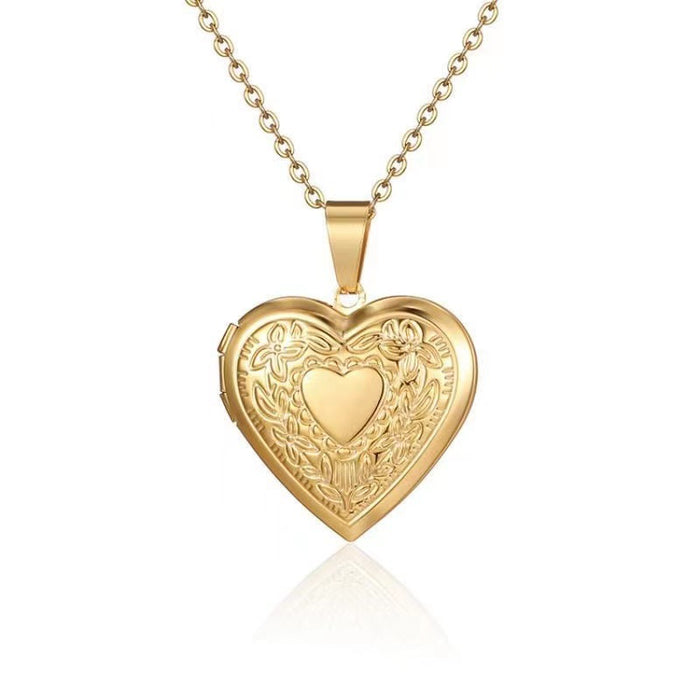 Wholesale Stainless Steel Unique Heart-shaped Pattern Openable Frame