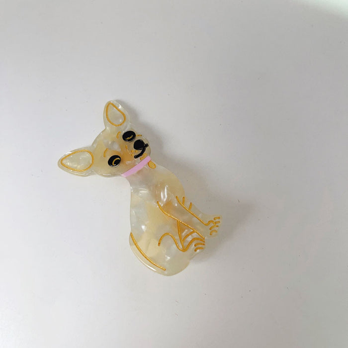 Wholesale Animal Dog Acetate Hair Clip JDC-HC-XingYi026