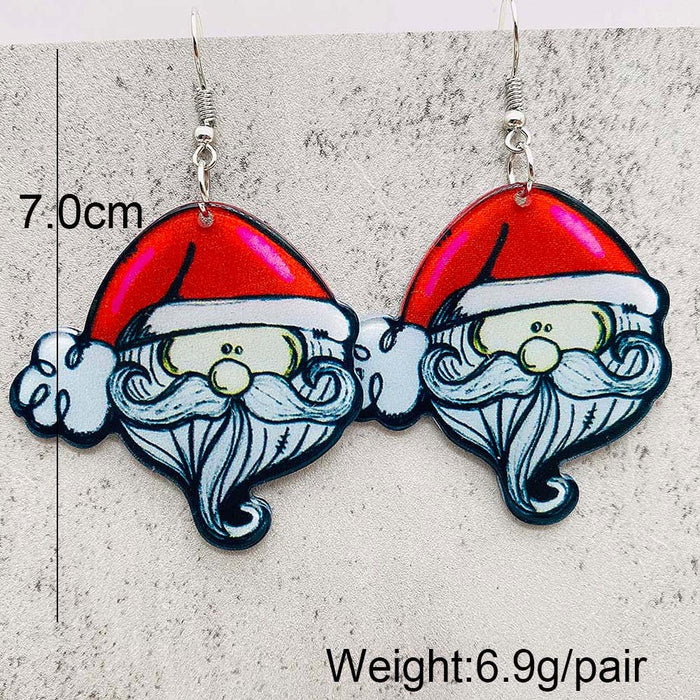 Wholesale Christmas Acrylic Asymmetric Earrings JDC-ES-YaChen001