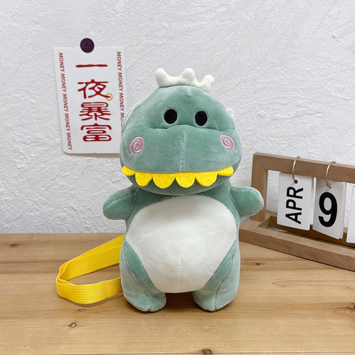 Wholesale dinosaur cartoon messenger bag plush bag shoulder bag