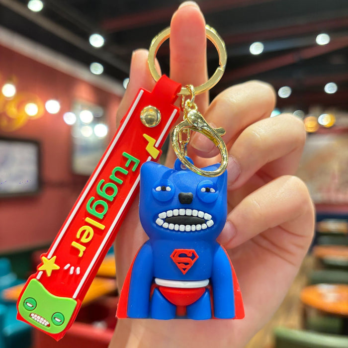 Wholesale Cartoon cute monster series girls cute keychain pendant funny doll keychain student doll small pendant