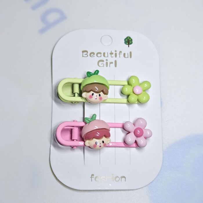 Wholesale  New Children's Cartoon Hairpin Headwear Girly  Side Bangs Candy Color Girls' Hair Accessories Hairpin