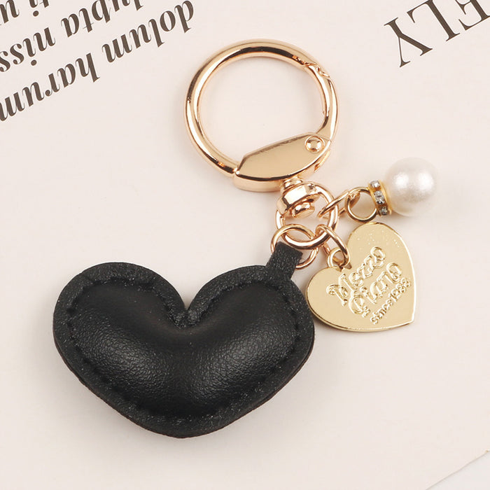 Wholesale Leather Heart Alloy Keychain JDC-KC-QianC003