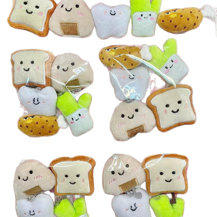 Wholesale Cute Food Pendant 5-piece Set Children's Day Gift Backpack Pendant Keychain