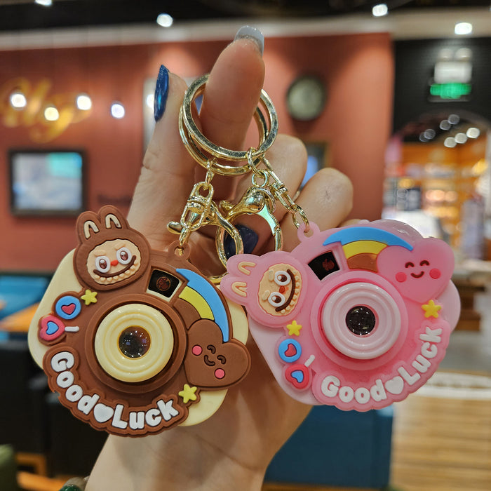 Wholesale Little sheep projection camera keychain l three-dimensional pendant girls bag ornaments
