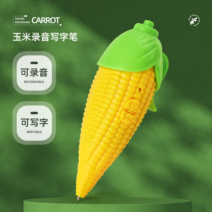 Wholesale Carrot Recording Pen,  0. 5mm Writing,  Press Closure,  Plastic Shell,  Gift Accessory minimum quantity：5