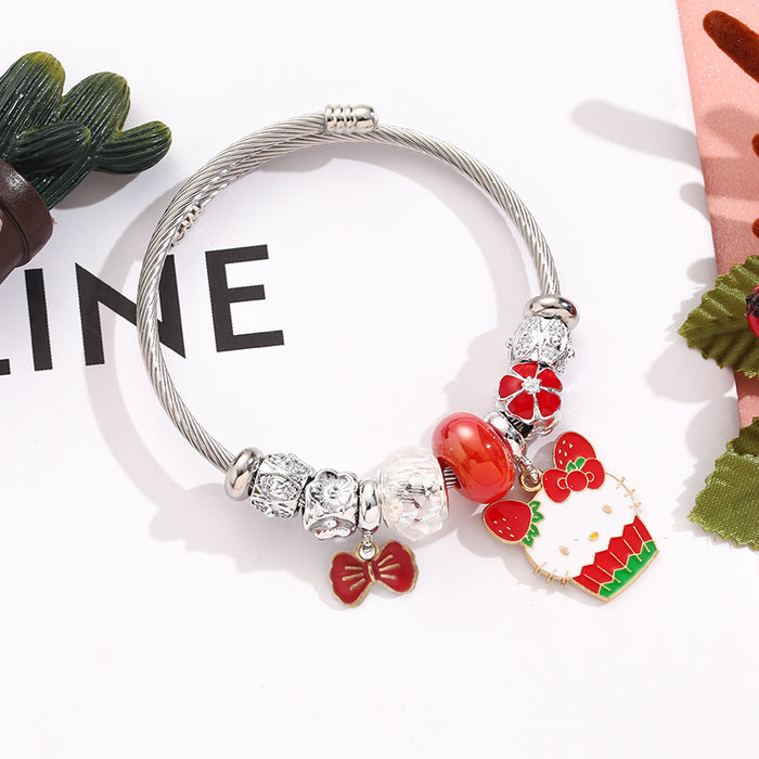 Wholesale Stainless Steel Cartoon Bangle Bracelet - Cute Jewelry Accessory MOQ≥2
