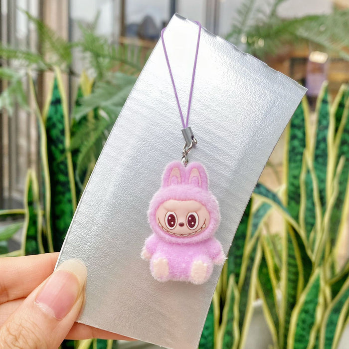 Wholesale Flocked cute cartoon keychain