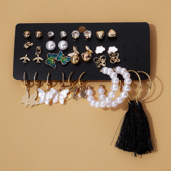 Wholesale Alloy Butterfly Set Earrings JDC-ES-HanShi001