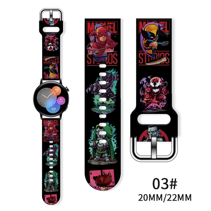 Wholesale Printed Silicone Watch Strap Wrist Strap JDC-WD-NuoQi065