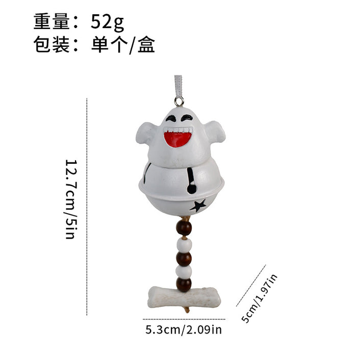 Wholesale  Decorations,  Creative and Interesting Resin Ghost Bells,  Wind Chime Pendants,   Door Hangings